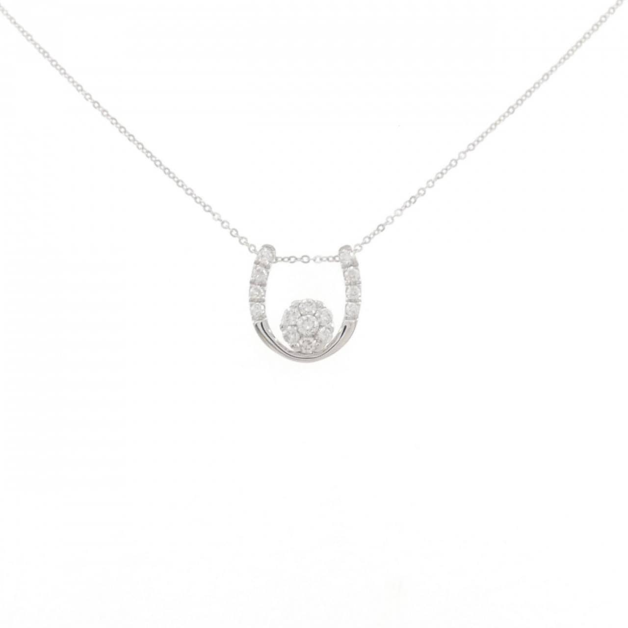 K18WG ダイヤモンド ネックレス 0.23CT