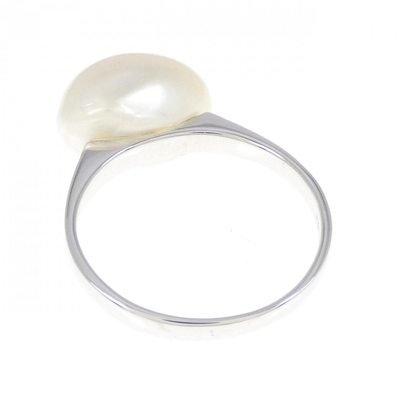 K18WG White Butterfly Pearl ring