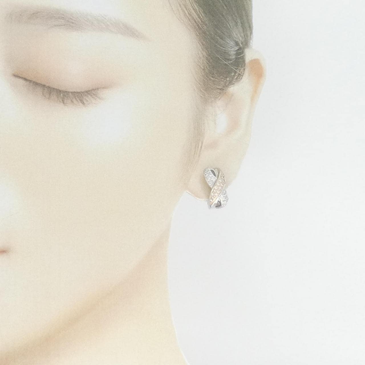 K18WG/K18PG ダイヤモンド ピアス 0.81CT
