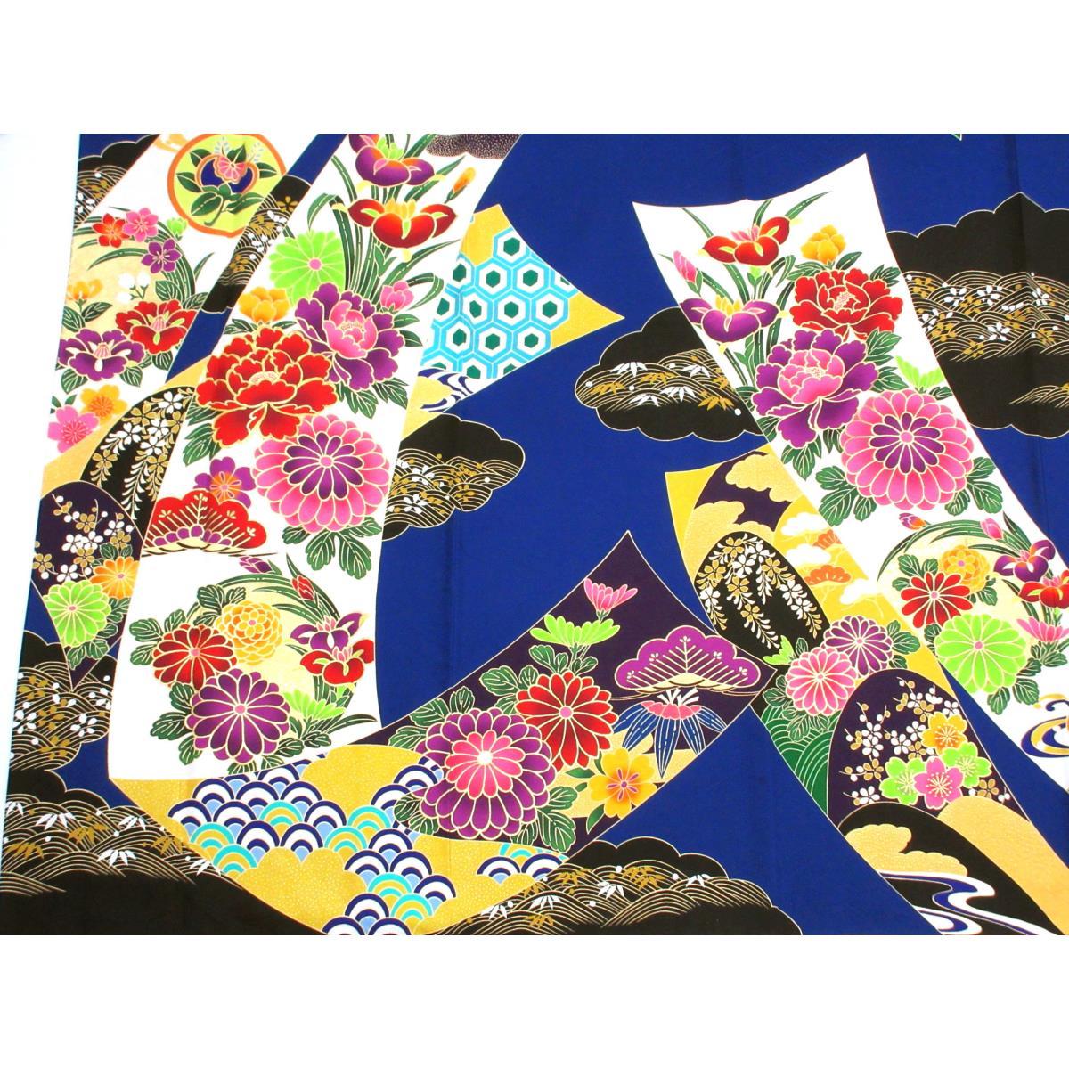 袋帯　友禅金彩加工　刺繍入り