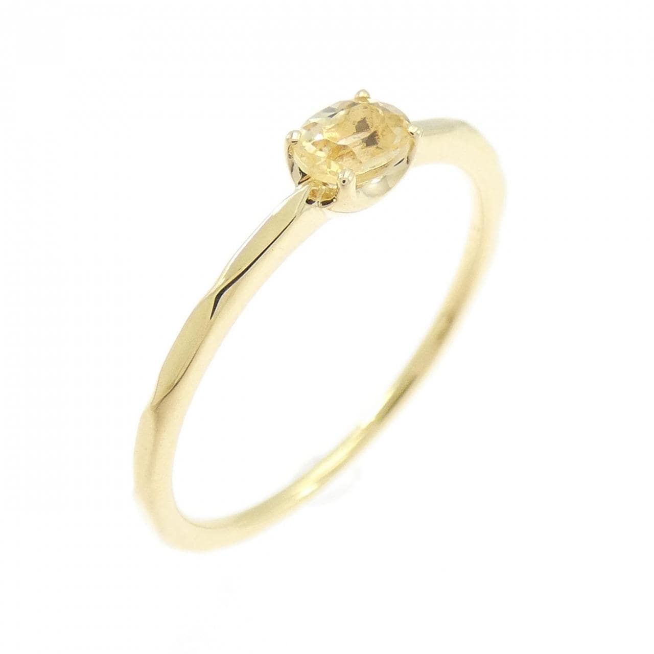 K18YG シトリン リング 0.15CT