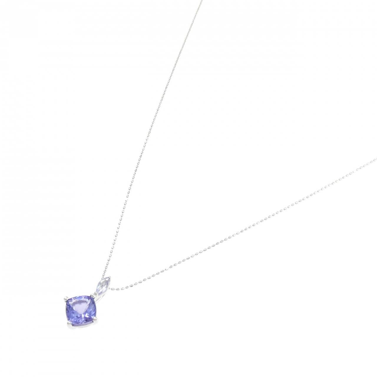K18WG タンザナイト ネックレス 0.90CT