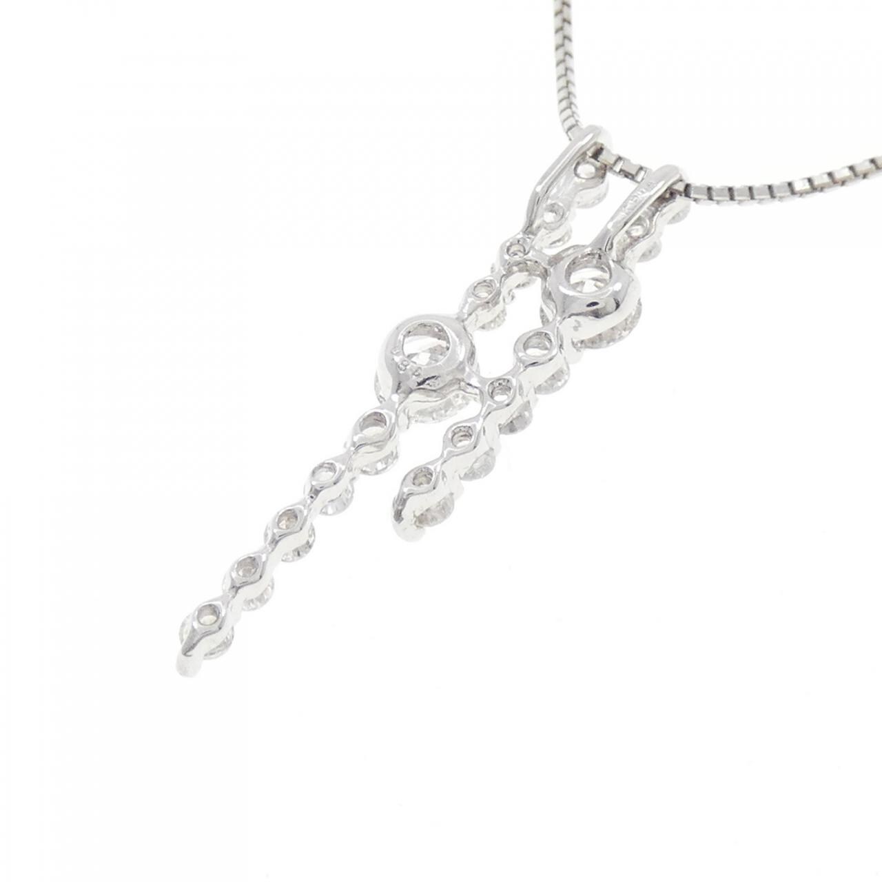 K18WG ダイヤモンド ネックレス 0.84CT