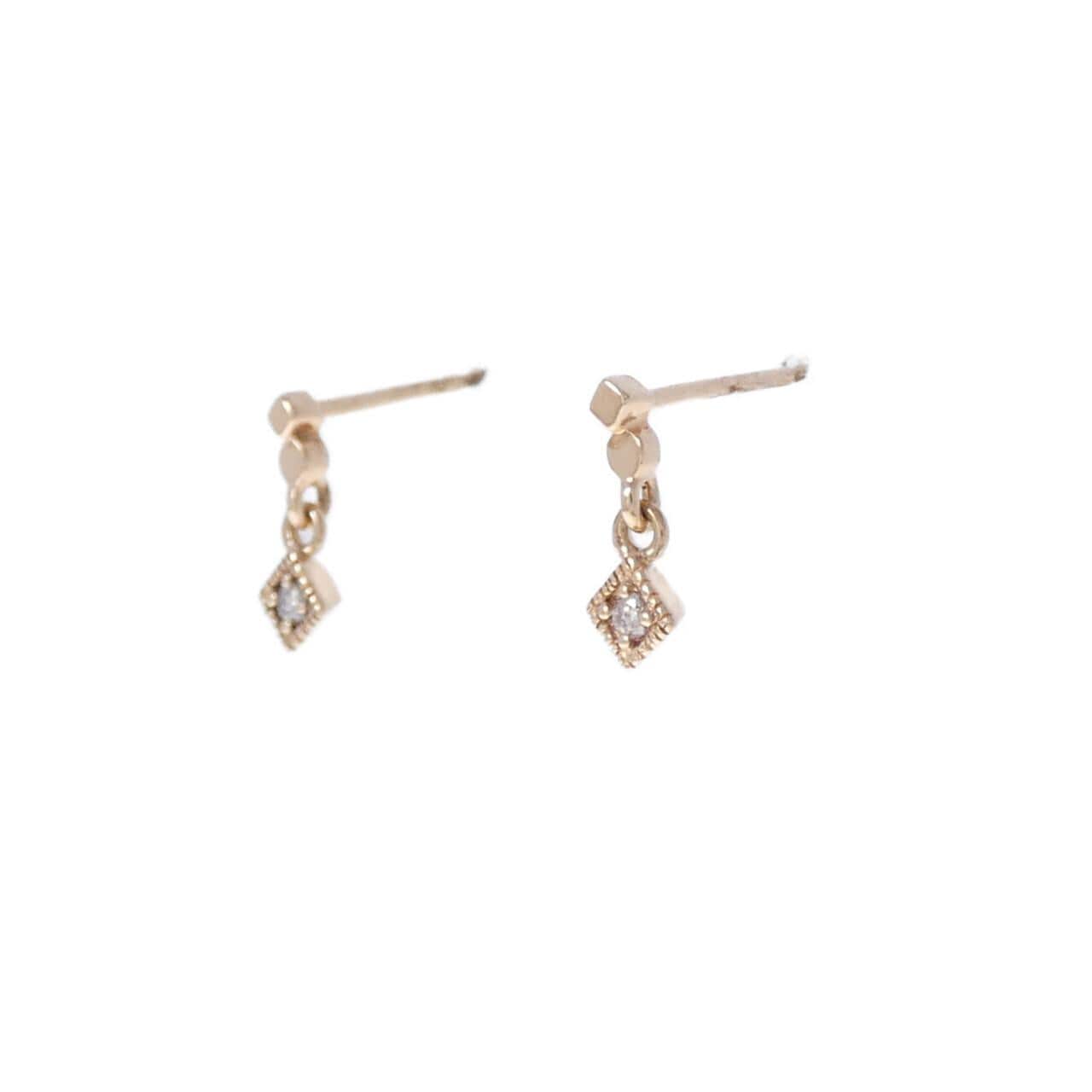 K10PG ダイヤモンド ピアス