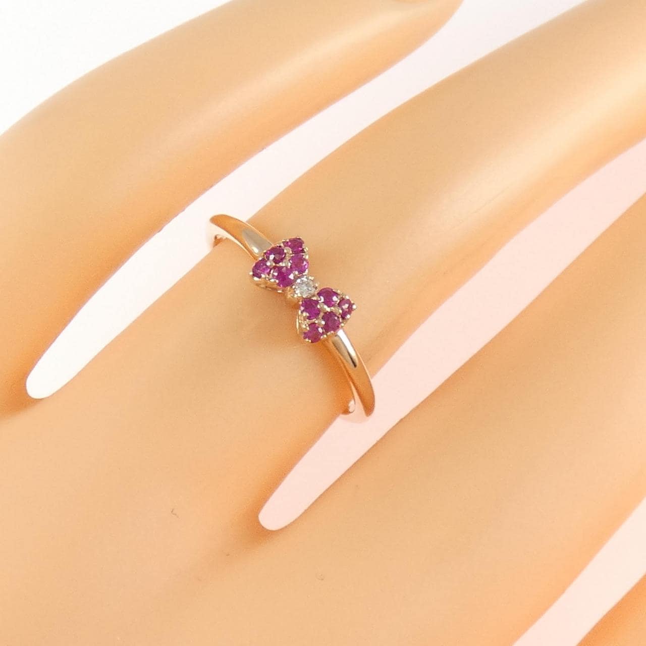 K10PG リボン ルビー リング