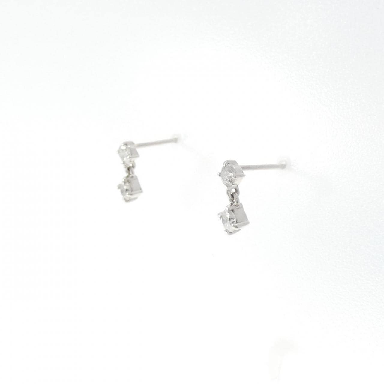 K14WG ダイヤモンド ピアス 0.30CT
