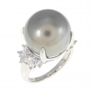 black butterfly pearl ring