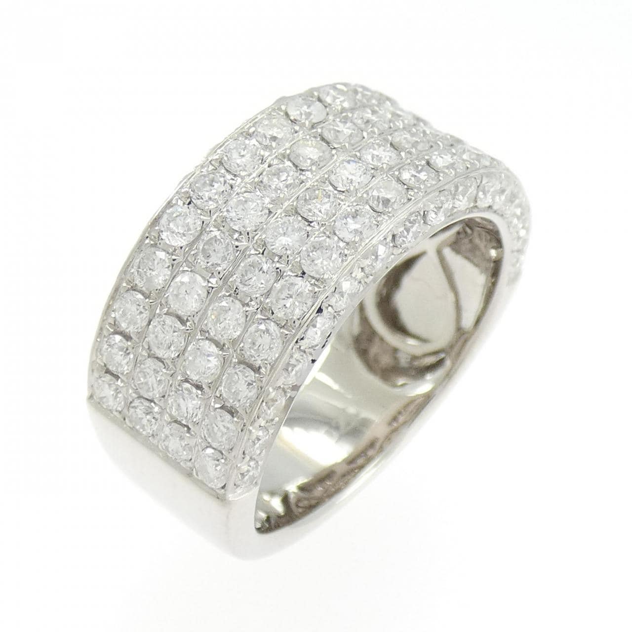 K18WG パヴェ ダイヤモンド リング 2.00CT