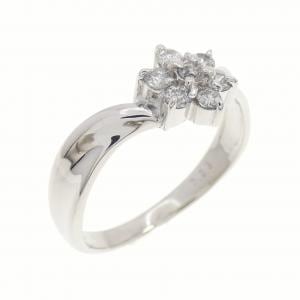 PT900 フラワー ダイヤモンド リング 0.23CT