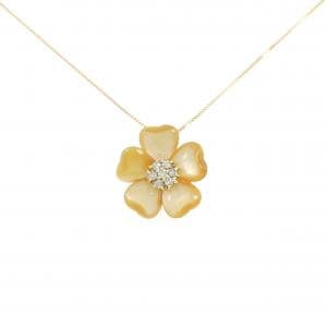 K18YG フラワー マザーオブパール ネックレス