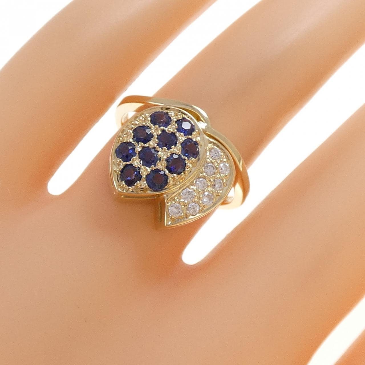 K18YG サファイヤ リング 0.70CT