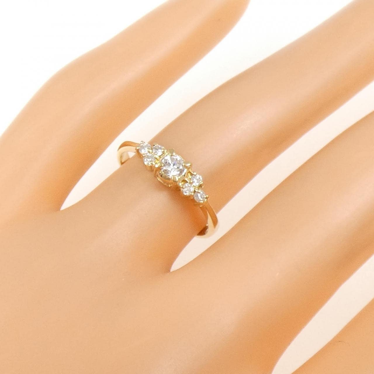 K18YG ダイヤモンド リング 0.13CT