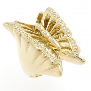 ギンザ タナカ バタフライ ダイヤモンド リング 0.22CT
