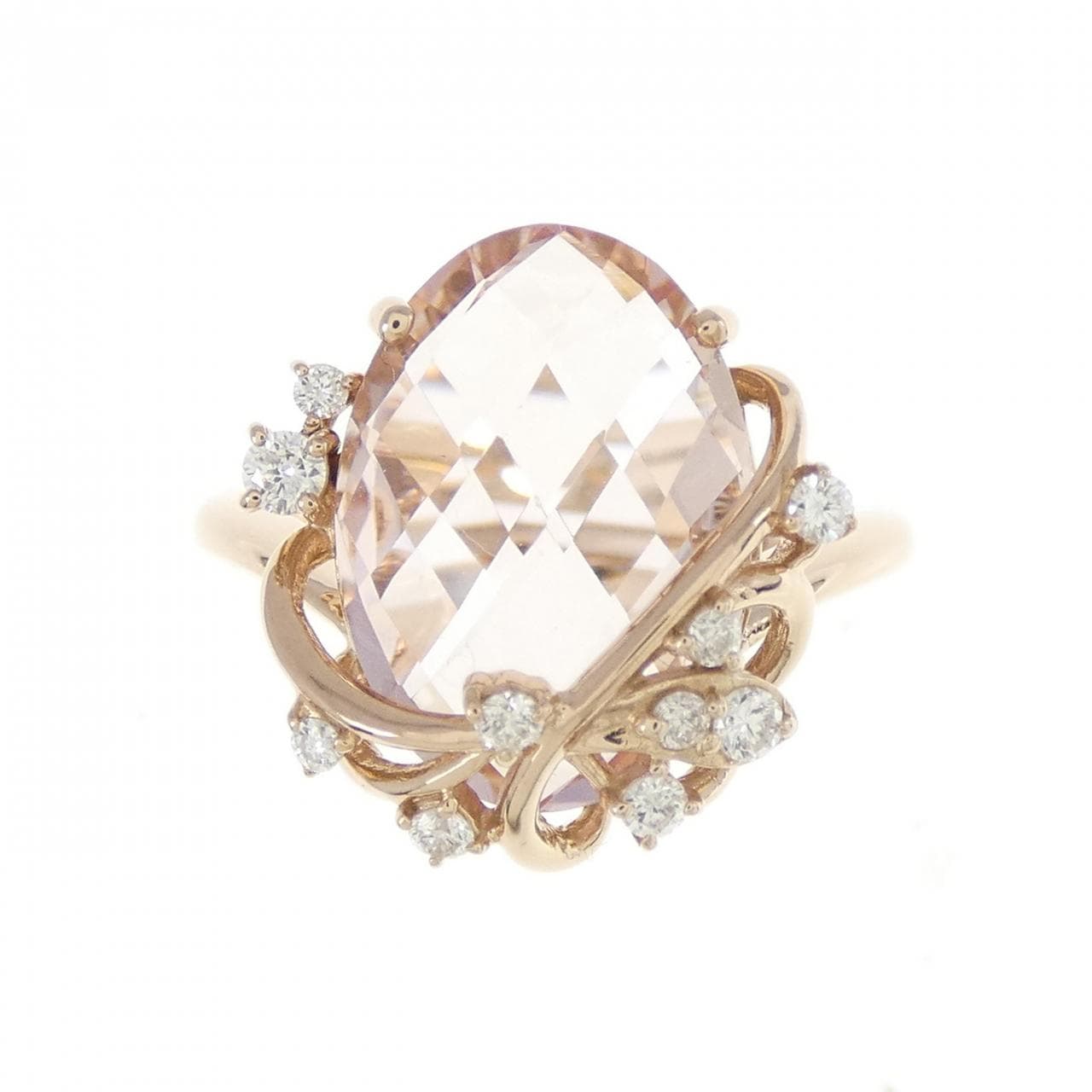 K18PG Morganite Ring 4.63CT