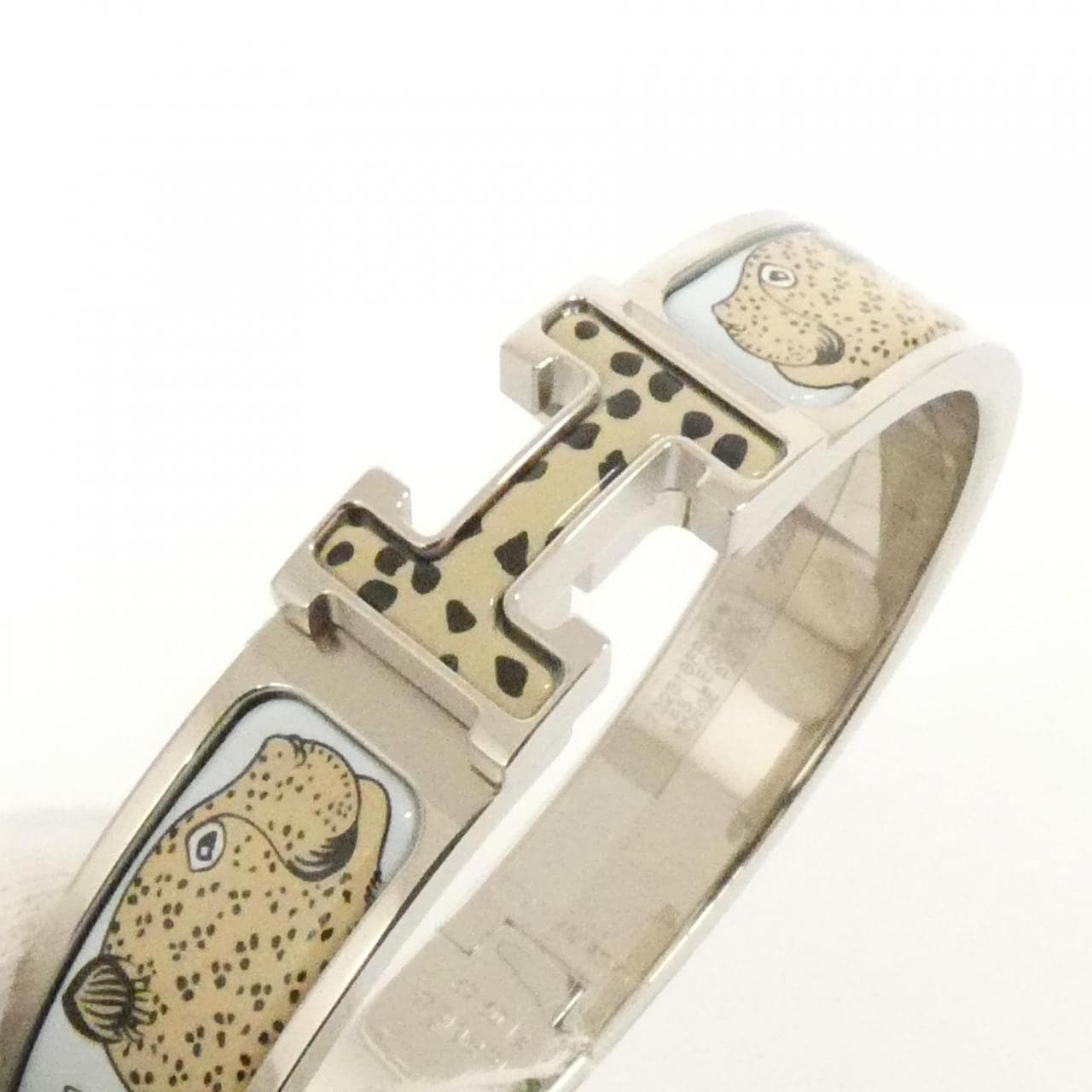 【未使用品】エルメス LES LEOPARDS クリック アッシュ PM 702318FP ブレスレット