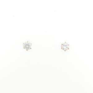 K18YG ソリティア ダイヤモンド ピアス 0.20CT