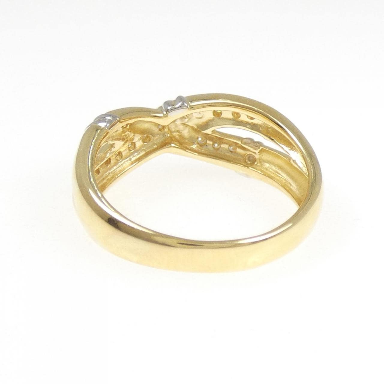 K18YG/PT900 ダイヤモンド リング 0.15CT