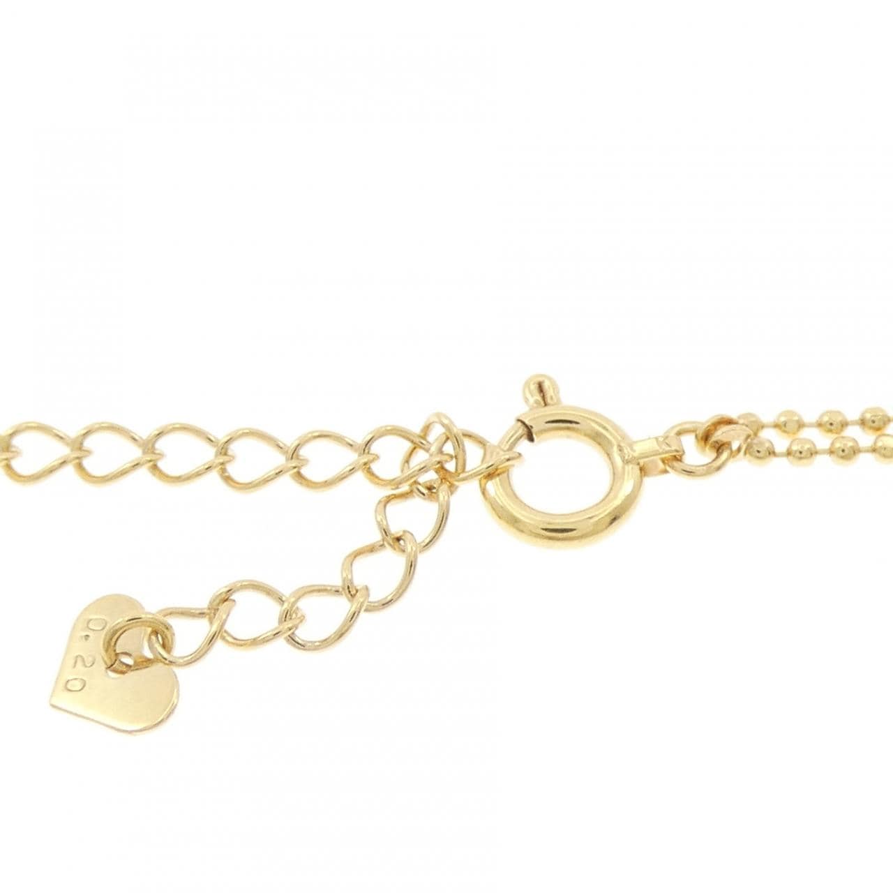 K18YG ハート ダイヤモンド ブレスレット 0.20CT