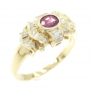 K18YG ルビー リング 0.44CT