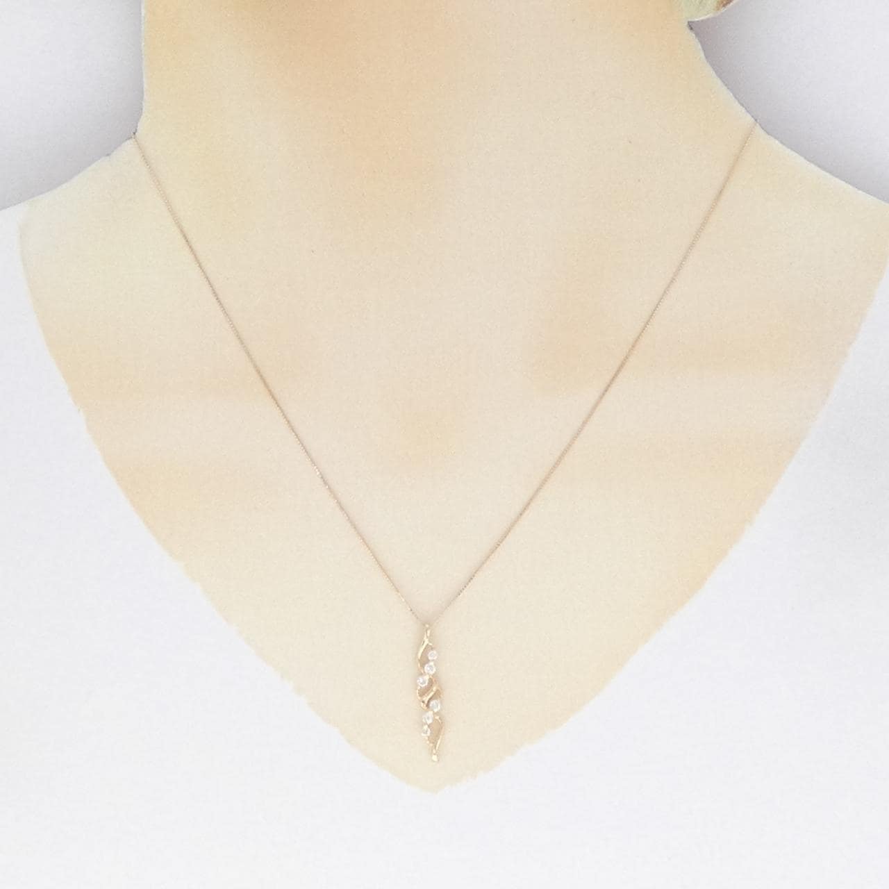 K14PG/K10PG ダイヤモンド ネックレス 0.20CT