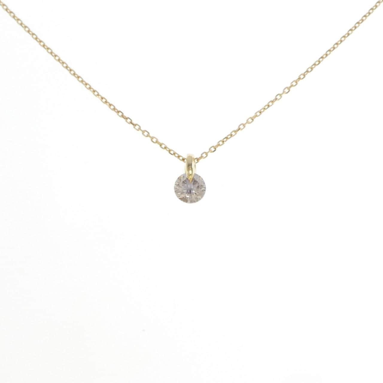 K18YG ソリティア ダイヤモンド ネックレス 0.30CT