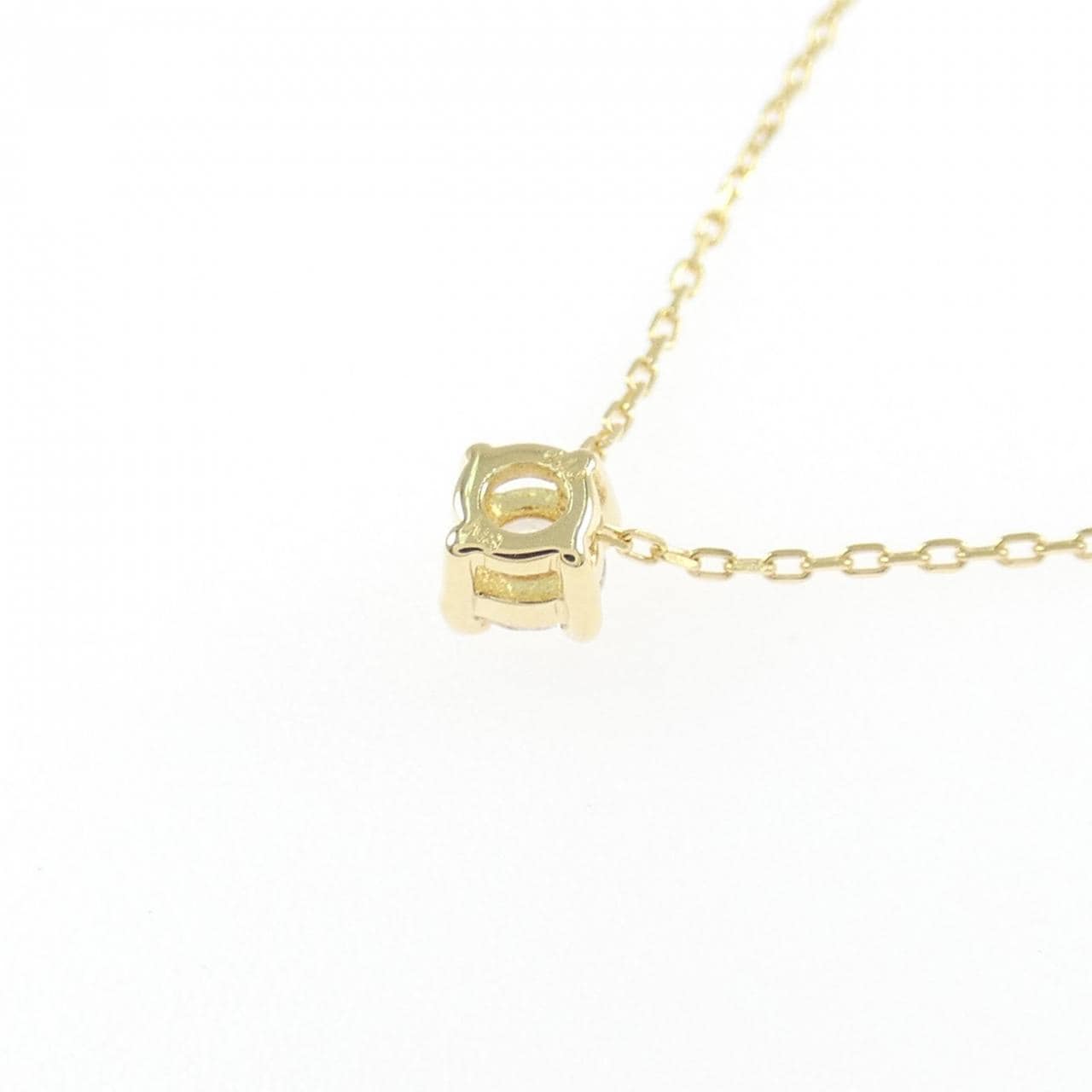 K18YG ソリティア ダイヤモンド ネックレス 0.10CT
