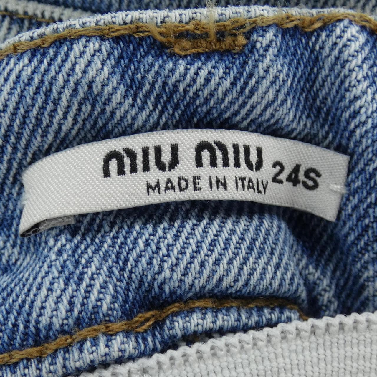 ミュウミュウ MIU MIU MIU MIU ロゴ GWP299 1SXP ジーンズ