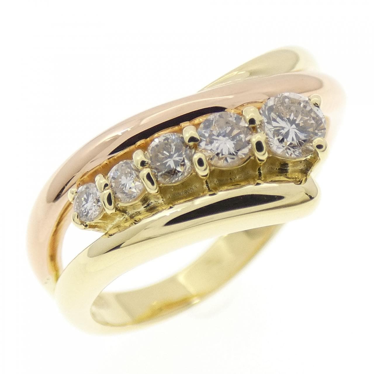 K18YG/K18PG ダイヤモンド リング 0.30CT