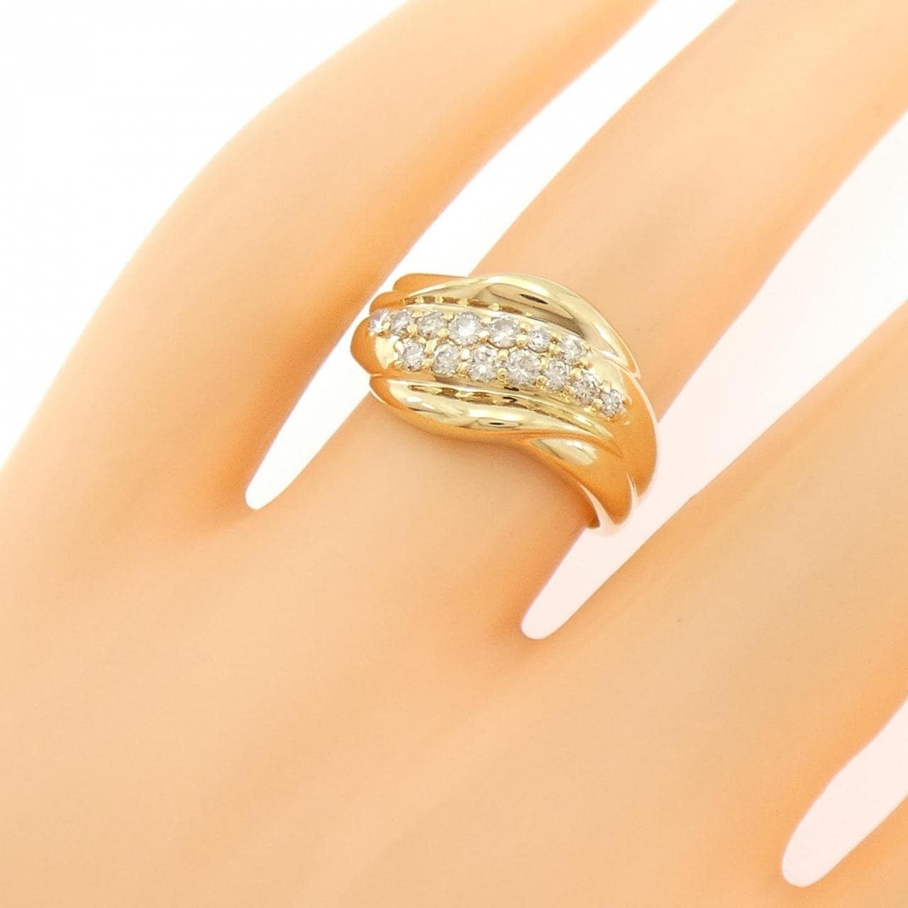 K18YG ダイヤモンド リング 0.35CT