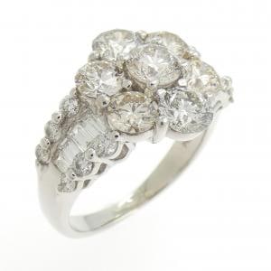 PT900 フラワー ダイヤモンド リング 3.00CT