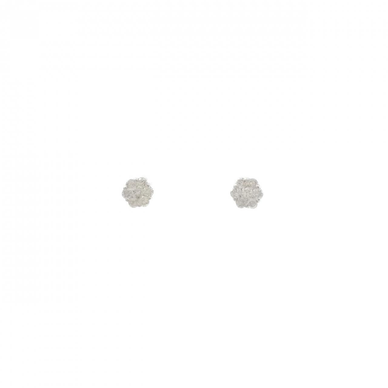 K18WG ダイヤモンド ピアス 0.15CT