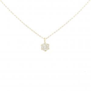 【新品】K18YG ソリティア ダイヤモンド ネックレス 0.10CT
