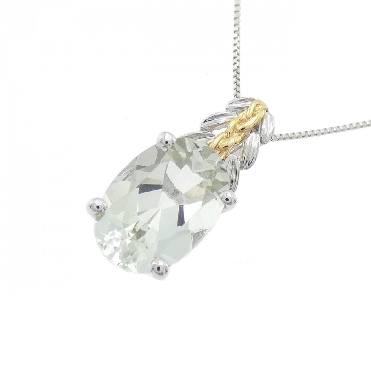 K18WG/K18YG クオーツ ネックレス