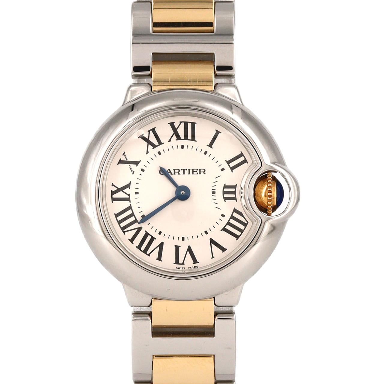 カルティエ バロンブルーSM コンビ W69007Z3/W2BB0010 SSxYG クォーツ