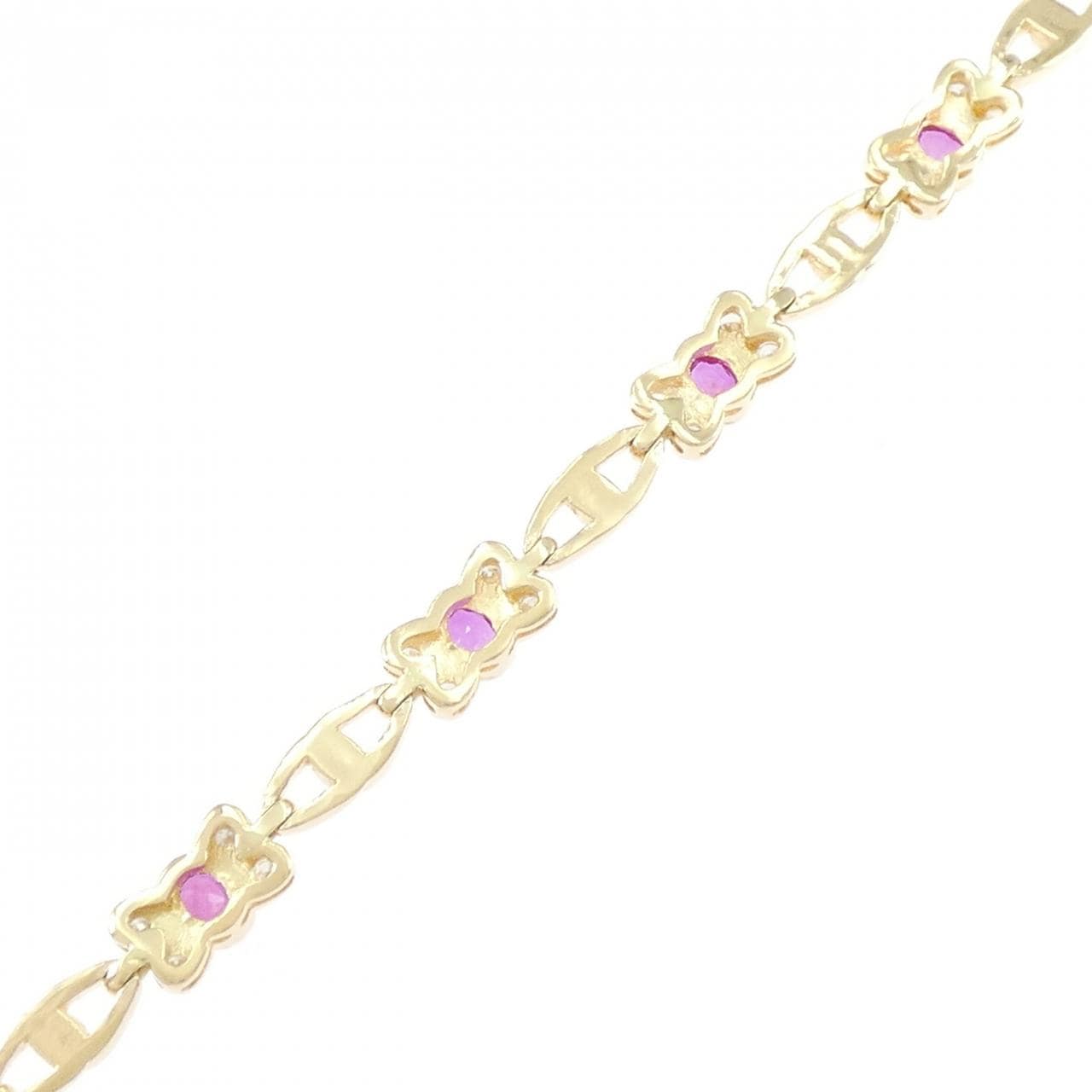 K18YG ルビー ブレスレット 1.77CT