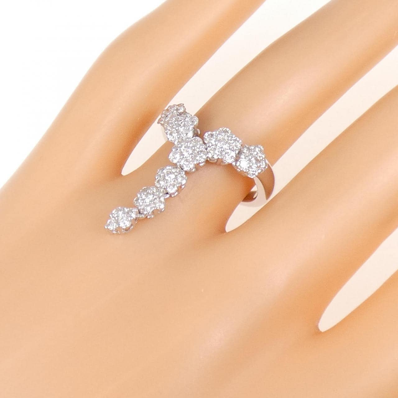 K18WG ダイヤモンド リング 1.10CT
