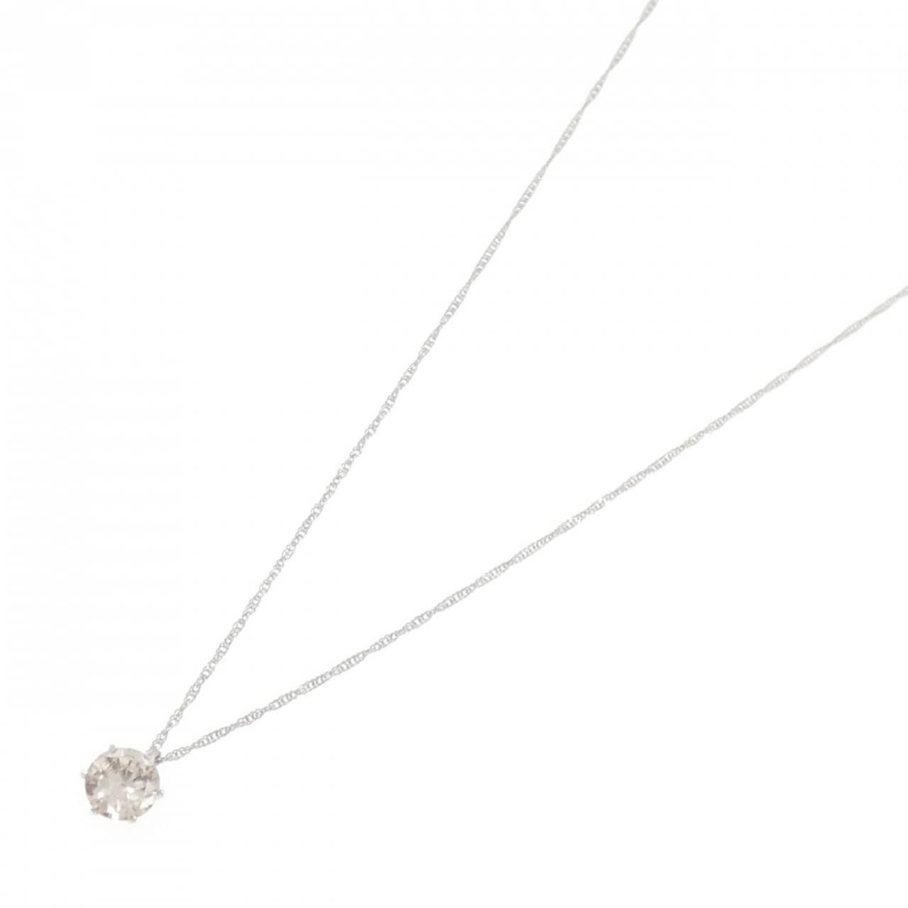 純PT ソリティア ダイヤモンド ネックレス 1.007CT