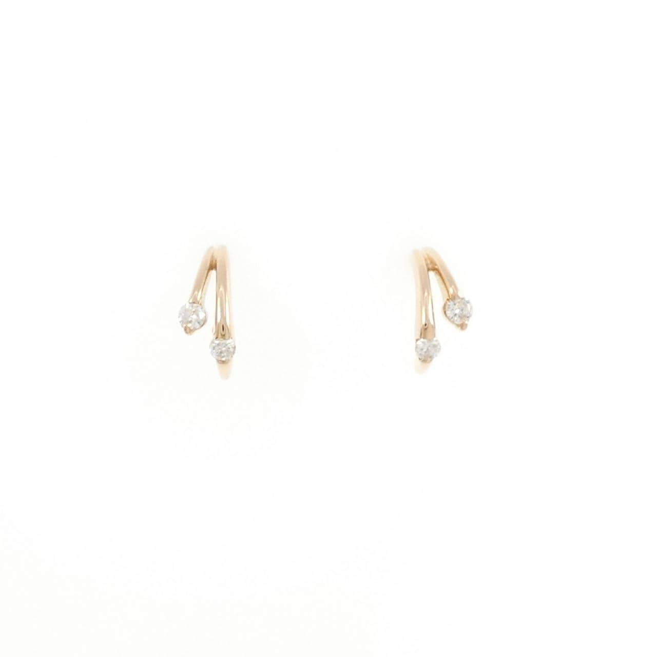 K18PG ダイヤモンド ピアス 0.12CT