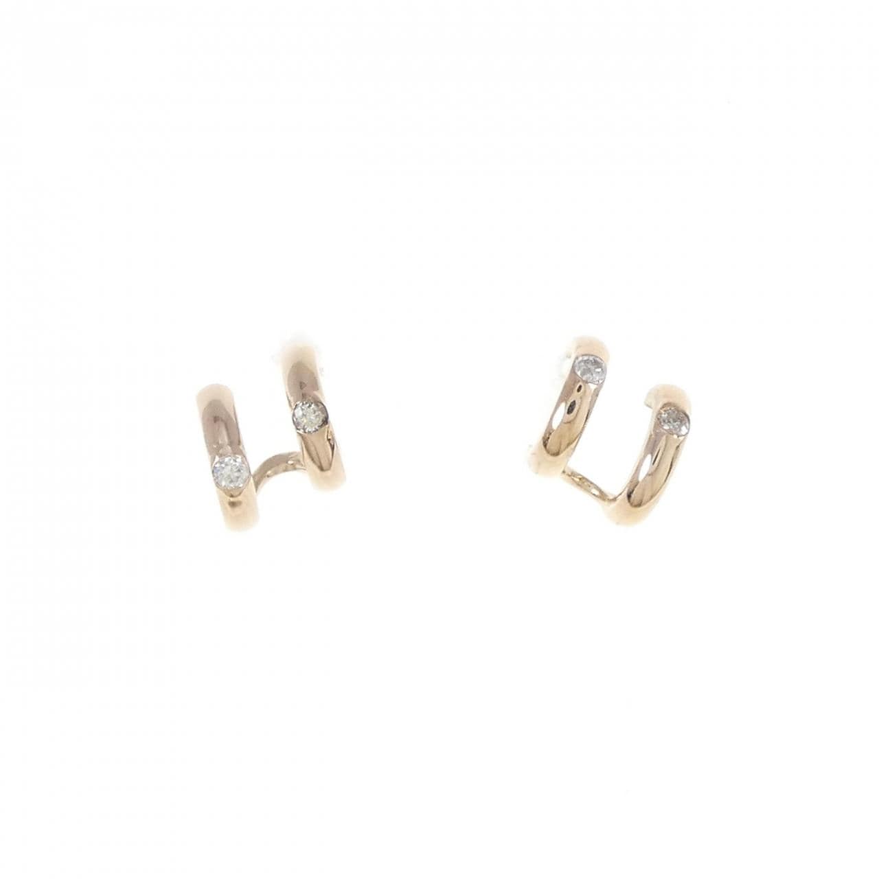 K18PG/K18YG Diamond Earrings 0.08CT