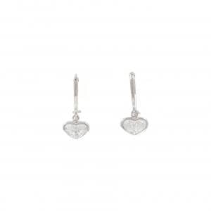 K14WG ハート キュービック ピアス