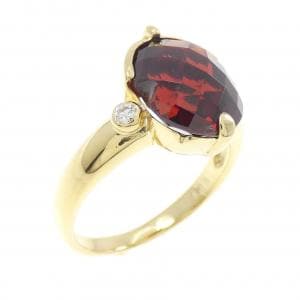 K18YG ガーネット リング 4.93CT