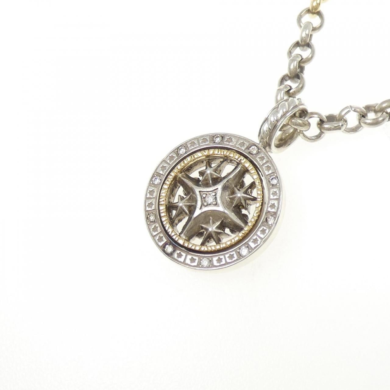 エスジェーエックス 750YG/925 ネックレス 0.07CT