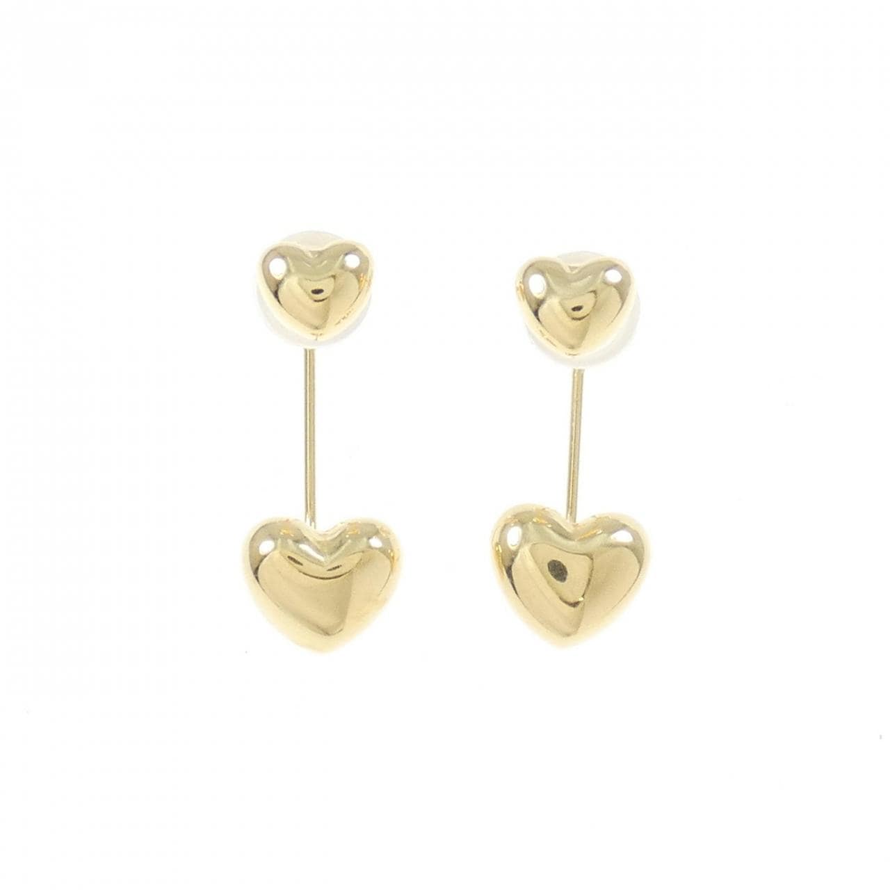 [BRAND NEW] K18YG heart earrings