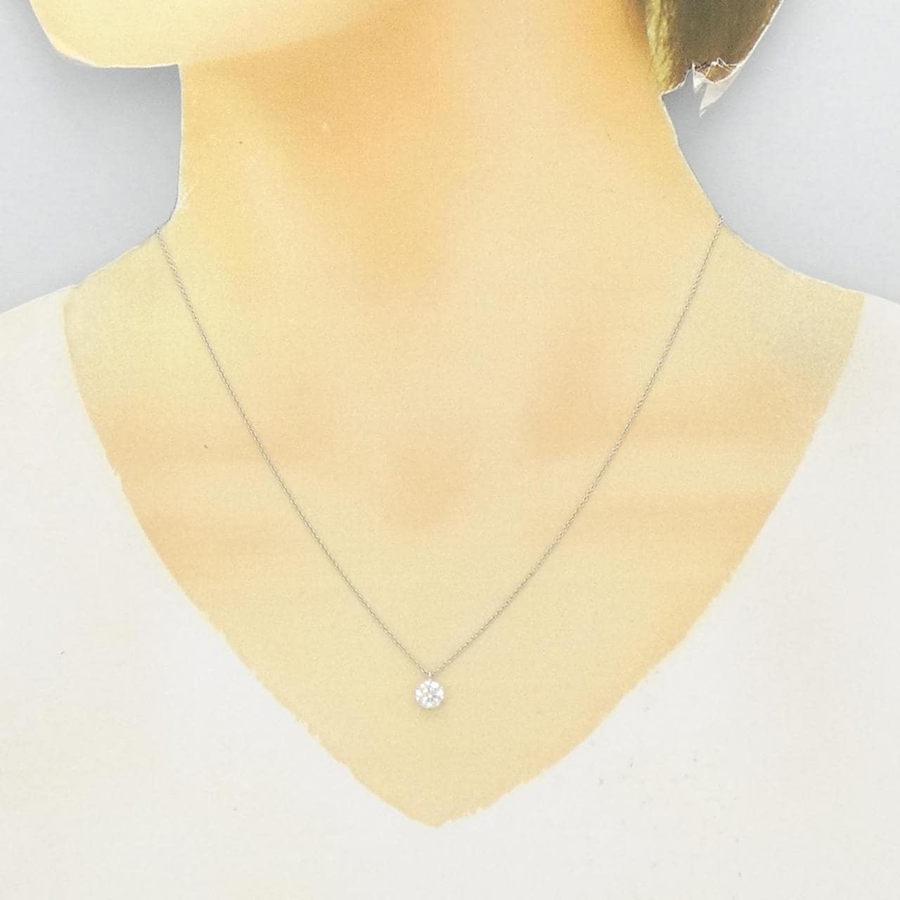 【リメイク】PT ダイヤモンド ネックレス 0.572CT D SI2 EXT H&C