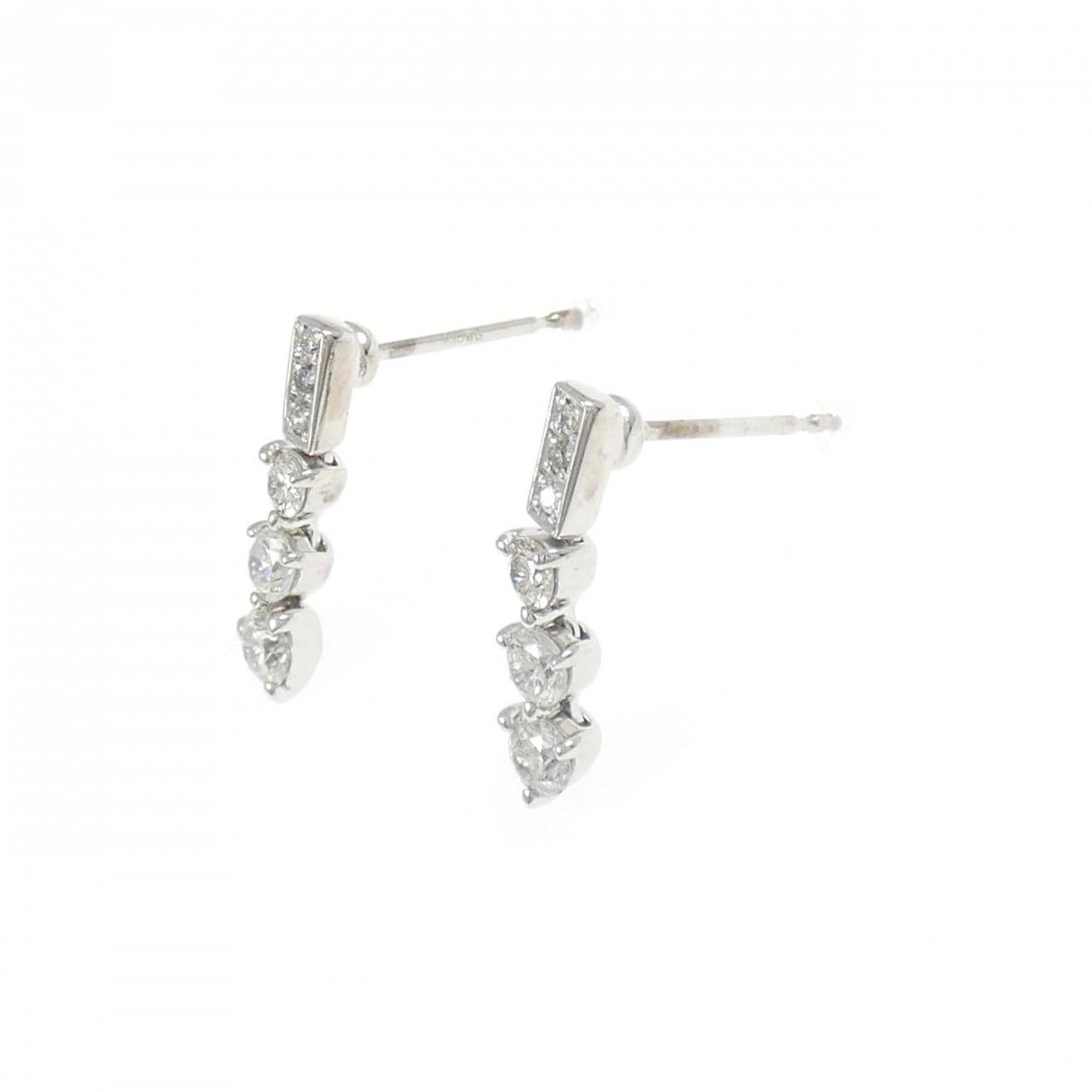 K18WG ダイヤモンド ピアス 0.62CT