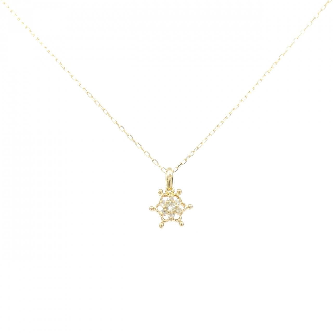 K18YG ダイヤモンド ネックレス 0.10CT