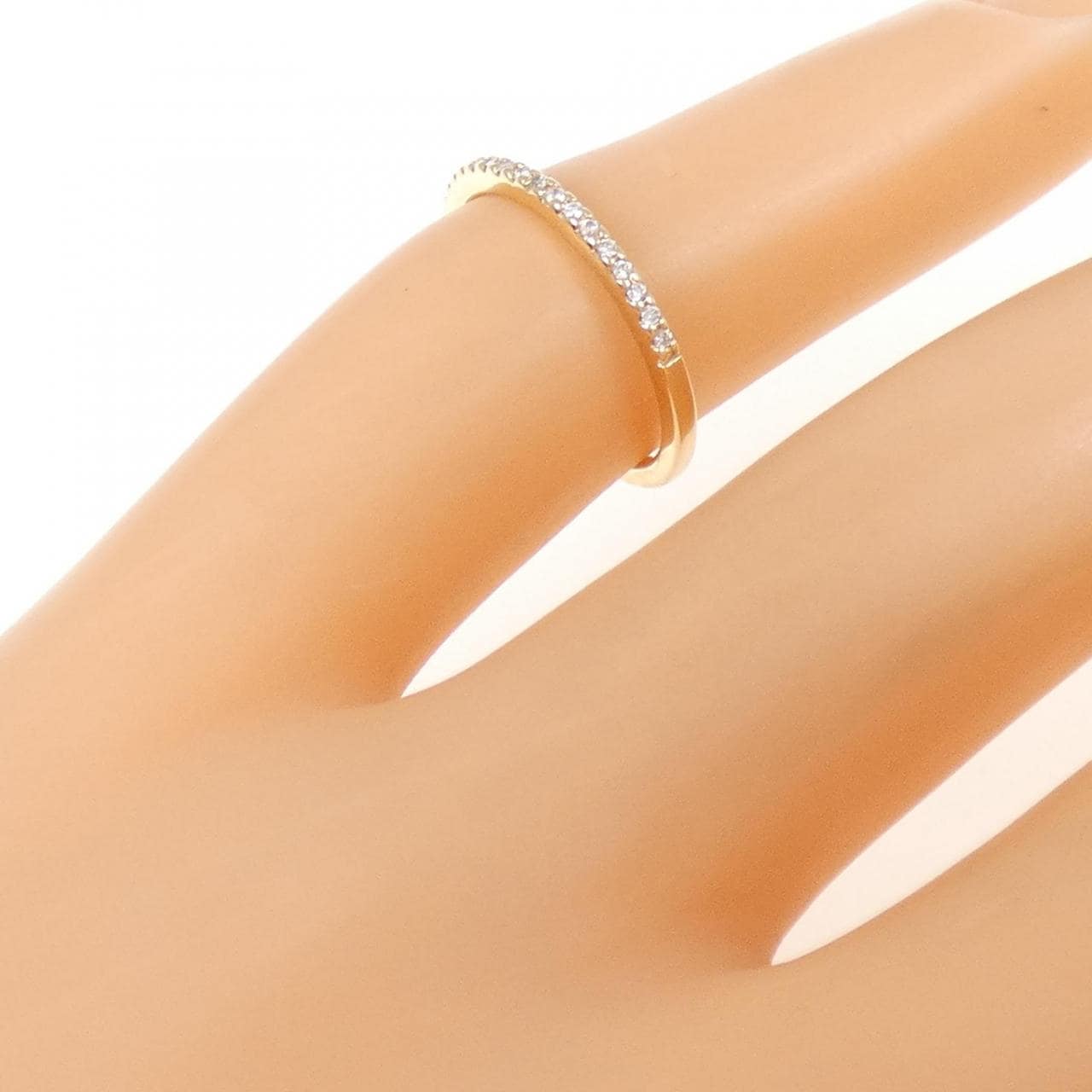 アガット ダイヤモンド ピンキー リング 0.05CT