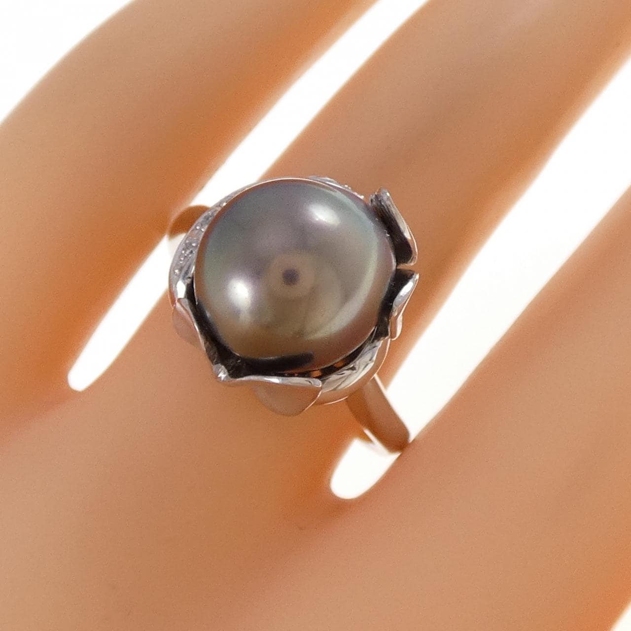 PT900 黒蝶パール リング 10.5mm