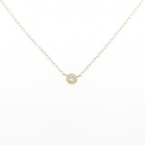 K18YG ソリティア ダイヤモンド ネックレス 0.10CT