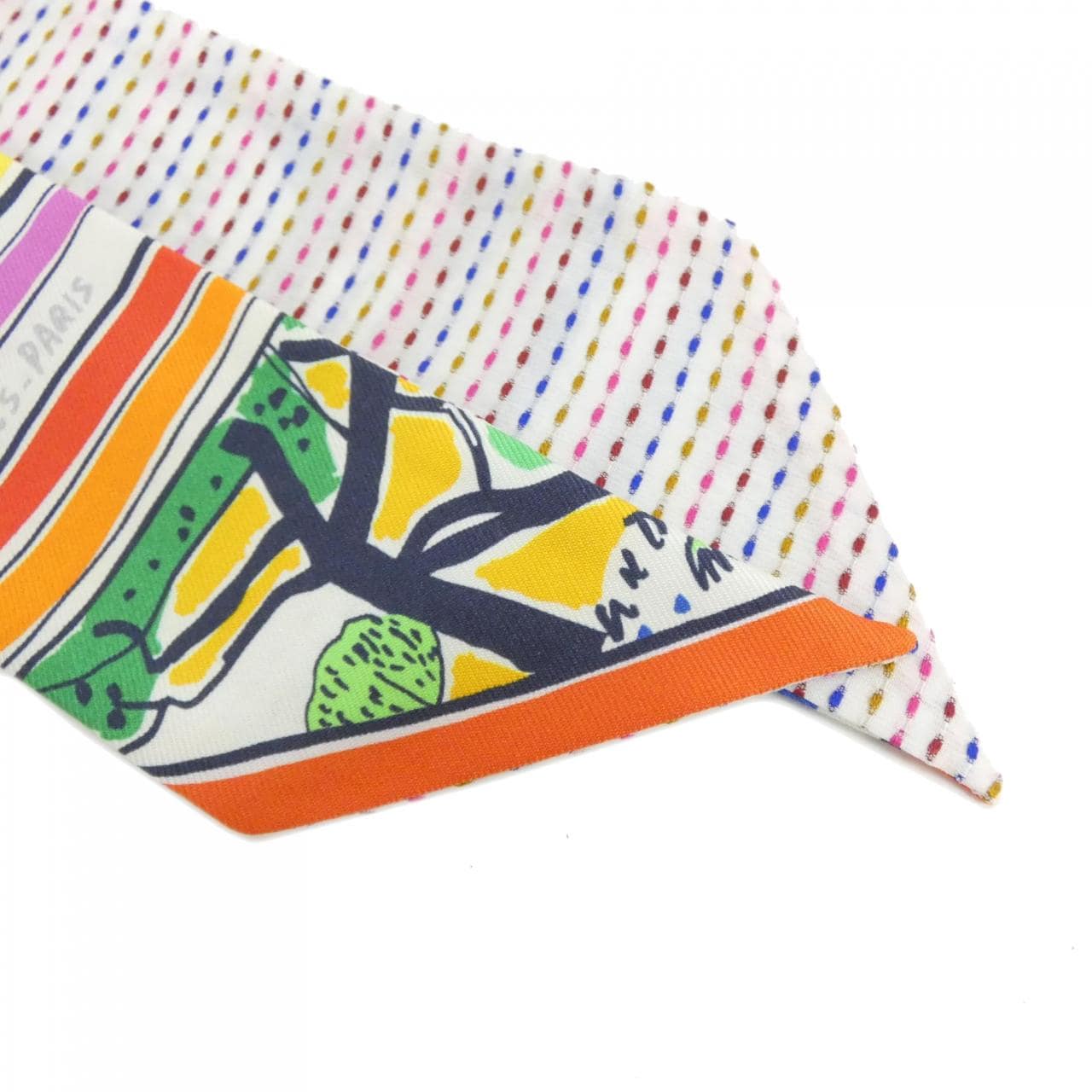 エルメス RAYURES D'ETE ツイリーツインズ 563850S スカーフ